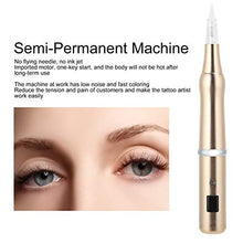 Load image into Gallery viewer, Tattoo Machine, Semi Permanent Tattoo Machine Tattoo Pen Wireless and Wired Operation, Eyebrow Lips Eye Liner Makeup Microblading Machine General Purpose All Throw Spiral One Piece Needle(US)
