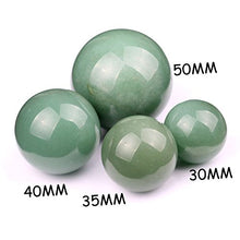 Load image into Gallery viewer, banshren Natural 50mm Tumbled Green Aventurine Sphere Ball Healing Crystal
