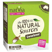 Load image into Gallery viewer, Natvia Sugar Free Sweetener Sticks 40 per pack
