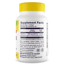 Load image into Gallery viewer, Healthy Origins Vitamin E - 400 Iu Sunflower Gels, 60 Count
