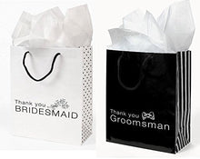 Load image into Gallery viewer, 12 Pc Wedding party Gift Bag Assortment - Includes 6 Bridesmaid 6 Groomsman (MIXED)
