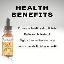 Load image into Gallery viewer, Ambrosia Wellness Liquid Tocotrienol Supplements, 7200 mg DeltaGold Annatto Liquid Tocotrienols, Tocopherol Free, 15 ml
