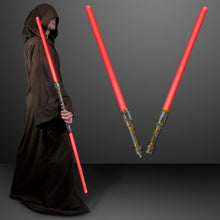 Load image into Gallery viewer, FlashingBlinkyLights Double Sided Swords Sabers with Red LEDs &amp; Sounds
