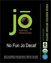 Load image into Gallery viewer, NO FUN JO DECAF: 2 lb, Organic Decaf Ground Coffee, Swiss Water Process, Fair Trade Certified, Medium Dark Roast, 100% Arabica Coffee, USDA Certified Organic, NON-GMO, Chemical &amp; Gluten Free

