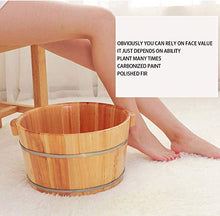 Load image into Gallery viewer, Foot Bath Barrel Winter Lightweight Bamboo Tube Heating Water Pregnant Women Foot Washing Barrel Pedicure Barrel Footbath with Lid
