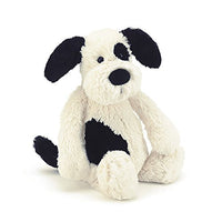 Jellycat Bashful Black & Cream Puppy Stuffed Animal, Large, 15 inches
