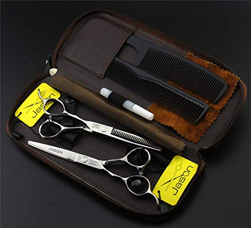 Professional Left Handed Hairdressing,Scissors Set (5.5 Inch /6.0 Inch), Straight Scissors and Thinning Scissors for Salon Barber Left Cutting Lefty Thinning Shears,5.5inch
