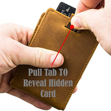 Load image into Gallery viewer, RFID Blocking Men&#39;s Bi-Fold Genuine Leather Slim Money Clip Front Pocket Wallet (Camel Brown)
