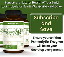 Load image into Gallery viewer, Amvilab Proteolytic Enzymes: Trypsin and Chymotrypsin, Anti-Inflammatory Supplement, Supports Tissue Health, Edema and Inflammation caused by Acute Tissue Injury, Aids in Fast Recovery-60 Capsules
