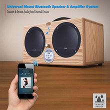 Load image into Gallery viewer, Pyle Bluetooth Marine Grade Flush Mount 2-Way Speaker System Amplified Full Range Stereo Sound Dual Cone Dome Waterproof Universal Home with Aux 3.5mm Input Pair 6.5 240 Watts (PLMRKT9) Black
