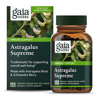 Gaia Herbs Astragalus Supreme, Vegan Liquid Capsules, 60 Count - Deep Immune Support and Stress Resistance, with Antioxidants