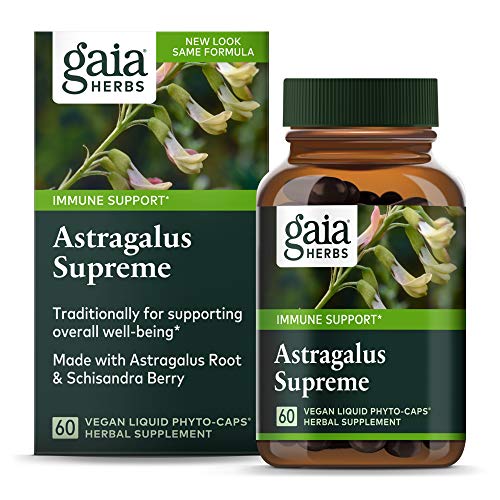 Gaia Herbs Astragalus Supreme, Vegan Liquid Capsules, 60 Count - Deep Immune Support and Stress Resistance, with Antioxidants