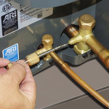 Load image into Gallery viewer, Uniweld UNF3 Nitrogen Flow Indicator with 1/4-Inch Female Flare Inlet Connection and 1/4-Inch Male Flare Outlet Connection
