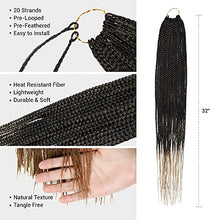 Load image into Gallery viewer, 32 Inch AU-THEN-TIC Box Braid Crochet Hair Crochet Box Braids Hair Mambo Twist Braiding Pre-Stretched Pre Looped Hair Extensions (32 Inch (Pack of 7), T1B/27)
