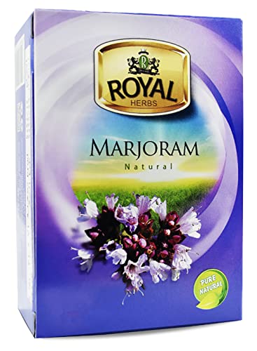 Royal Tea Egyptian Marjoram Tea Bags Organic Natural Flavor Herbal Flower No Caffeine No Artificial Flavors No Additives Traditional Spice 48 Tea Bags