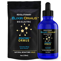 Elixir ORMUS - 4oz - Monoatomic Gold - Manna, Memory AID, Energetically, Monatomic White Powder Gold, Increased Energy, Stamina, Vitality - Gold, Platinum, Iridium