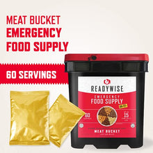 Load image into Gallery viewer, ReadyWise Emergency Food Supply, Freeze-Dried Meat, Survival-Food Disaster Kit for Hurricane Preparedness, Camping Food, Prepper Supplies, Emergency Supplies, Entre Variety-Pack Bucket, 60 Servings,
