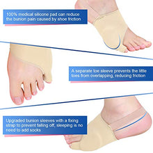 Load image into Gallery viewer, Tailors Bunion Corrector Pinky Toe Pain Relief Pad Soft Silicone Gel Bunion Pads with Anti-Slip Strap, Little Toe Cushions Spacer Guard Bunionette Corrector for Calluses, Blisters, Corns
