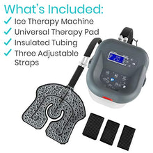 Load image into Gallery viewer, Vive Cold Therapy Machine - Large Ice Cryo Cuff - Flexible Cryotherapy Freeze Kit System Fits Knee, Shoulder, Ankle, Cervical, Back, Leg, Hip and ACL - Wearable Adjustable Wrap Pad - Cooler Pump

