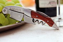 Load image into Gallery viewer, Barvivo Professional Waiters Corkscrew This Wine Opener is Used to Open Beer and Wine Bottles by Waiters, Sommelier and Bartenders Around The World. Made of Stainless Steel and Natural Rosewood.
