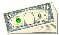 Big Fat Zero Dollar Novelty Bill - 25 Count with Bonus Clear Protector & Christopher Columbus Bill