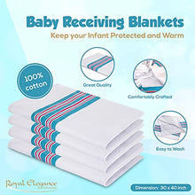 Load image into Gallery viewer, 3 Pack Elaine Karen Flannel Unisex Hospital Receiving Nursing Blankets - 100% Cotton, for Girl or boy, Newborn Swaddle Wrap Baby Blanket Throw, Soft, Warm, Cozy, Infant for Crib, Stroller, 30x40
