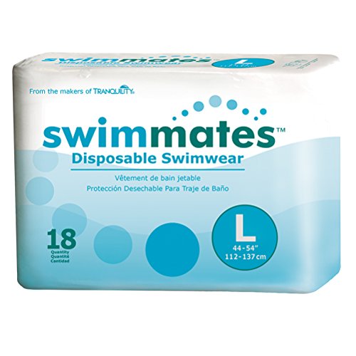 Swimmates Disposable Adult Swim Diapers, Large, 18