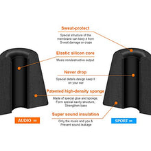 Load image into Gallery viewer, 12Pcs Replacement Eartips- RIYO Premium Memory Foam Earphone Earbuds Tips Noise Reducing Earbud Tips for 5mm-7mm in-Ear Headphones Nozzle (Medium, Black)
