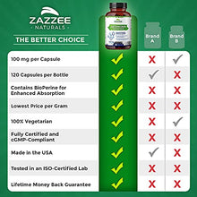 Load image into Gallery viewer, Zazzee Artemisinin, 100 mg per Capsule, 120 Vegan Capsules, 4 Month Supply, Plus 5 mg BioPerine for Enhanced Absorption, Sweet Wormwood Extract, Vegan and Non-GMO
