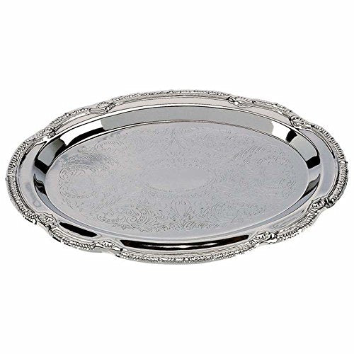 Decorative trays - Nickel Plated - (Set of 4 Oval Shaped trays)