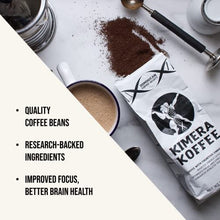 Load image into Gallery viewer, Kimera Koffee Original Blend - Organic Ground Coffee Infused with Essential Brain Vitamins (12oz), Rich, Organic Coffee Beans with Cognitive Enhancers to Boost Energy Levels, Brain Function, Memory, F
