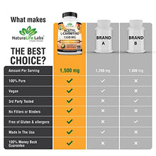 Load image into Gallery viewer, Acetyl L-Carnitine 1,500 mg High Potency Supports Natural Energy Production, Supports Memory/Focus - 100 Veggie Capsules

