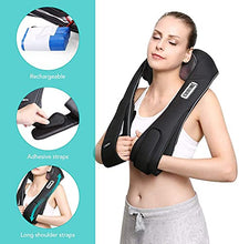 Load image into Gallery viewer, Naipo Cordless &amp; Rechargeable Shiatsu Back Neck and Shoulder Massager with Heat 3D Deep Kneading Massage for Neck, Back, Shoulder, Foot and Legs
