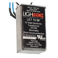 LighTech LET-75-BF Electrical Transformer, 12V 75W Electronic Dimmable - Bottom Feed