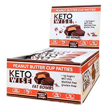 Load image into Gallery viewer, Keto Wise Fat Bombs - Peanut Butter Cup Patties - 16 packs 34g each
