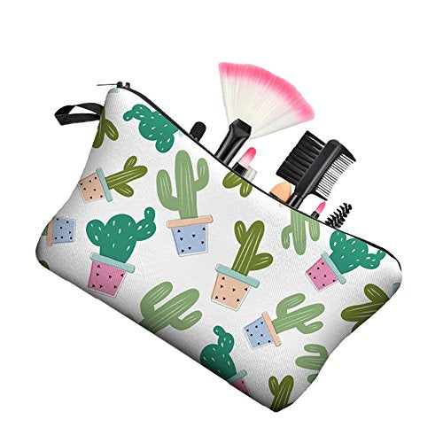 Cartoon Cactus Cosmetic Storage Organizer Makeup Pouch Case Stationery Bag