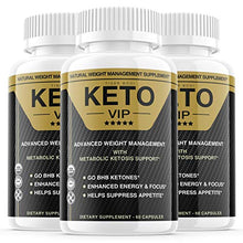 Load image into Gallery viewer, (3 Pack) Keto VIP Pills, Keto VIP Fuel Pills Advanced Weight Management Formula Supplement As Seen on TV, Exogenous Ketones for Rapid Ketosis - BHB Ketones for Men Women (180 Capsules)

