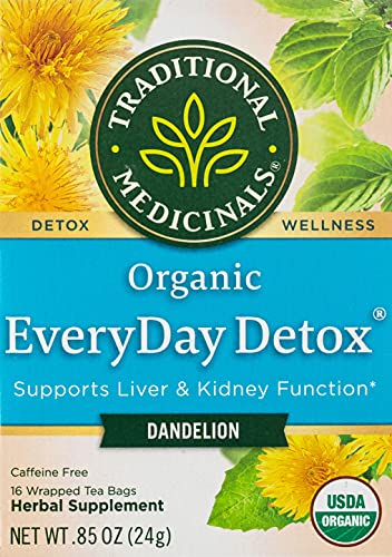 Traditional Medicinals Everyday Detox Dandelion Herbal Tea, 16 Bag