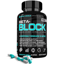 Load image into Gallery viewer, Beta Block by Lifes Armour | Best All Natural Beta Blocker for Anxiety, Stress, Anti Depression Supplement Pills to Help Fight Stress, Anxiety, Depression, Public Speaking, Social Awkwardness
