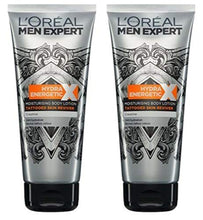 Load image into Gallery viewer, Men&#39;s Expert Hydra Energetic Moisturizing Body Lotion, Tattooed Skin Reviver with Creatine, 200ml (6.7 Oz) (2 Pack)
