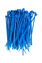 Load image into Gallery viewer, GTSE 4 Inch Blue Zip Ties, 100 Pack, 18lb Strength, UV Resistant Nylon Small Cable Ties, Self-Locking 4&quot; Tie Wraps
