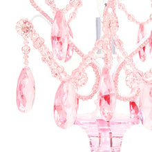 Load image into Gallery viewer, Tadpoles Modern Chandelier Table Lamp Decorative Office Desk Lamp Nightstand Room Lamp Bedside Night Light Lamp - Pink Sapphire
