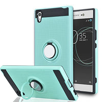 Sony Xperia XA1 Ultra Case with HD Screen Protector,Ymhxcy 360 Degree Rotating Ring & Magnetic Bracket Rubber Dual Layer Shock Bumper Resistant Back Cover for Xperia XA1 Ultra(6