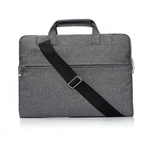 Load image into Gallery viewer, Dovesail Slim Laptop Shoulder Bag Compatible 15 Inch 2016/2017 MacBook Pro with Touch Bar A1707, MacBook Pro, Fit 14 Inch Chromebook with Back Belt Briefcase Sleeve Bag, Gray
