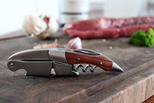 Load image into Gallery viewer, Barvivo Professional Waiters Corkscrew This Wine Opener is Used to Open Beer and Wine Bottles by Waiters, Sommelier and Bartenders Around The World. Made of Stainless Steel and Natural Rosewood.
