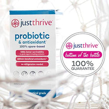 Load image into Gallery viewer, Just Thrive: Probiotic &amp; Antioxidant - Vegan Proprietary Probiotic Blend - 30-Day Supply - 100-Percent Spore-Based Probiotic - 1000x Survivability - Supports Immune and Digestive Health - No Gluten
