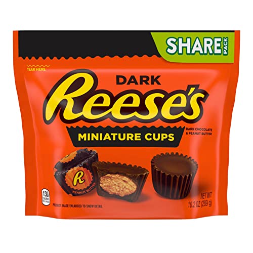 Reese's, Dark Chocolate Peanut Butter Cup Candy Miniatures, 10.2 oz