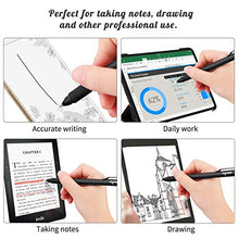 Load image into Gallery viewer, Digiroot (2Pcs) 2-in-1 Precision Disc Tip with Fiber Tip Stylus for Notes-Taking, Drawing , Navigation (4 Discs, 2 Fiber Tips Included)- (Black/Black)
