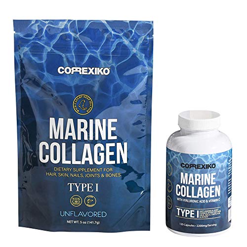 CORREXIKO Marine Collagen Powder (5oz) & Capsules Bundle