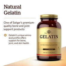 Load image into Gallery viewer, Solgar Gelatin 1680 mg, 250 Capsules - Natural Gelatin - Supports Bone, Joint &amp; Skin Health - Gluten Free, Dairy Free - 83 Servings
